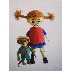 Pippi Longstocking And Mr. Nilsso. Doll Set By Ingrid Nyman's